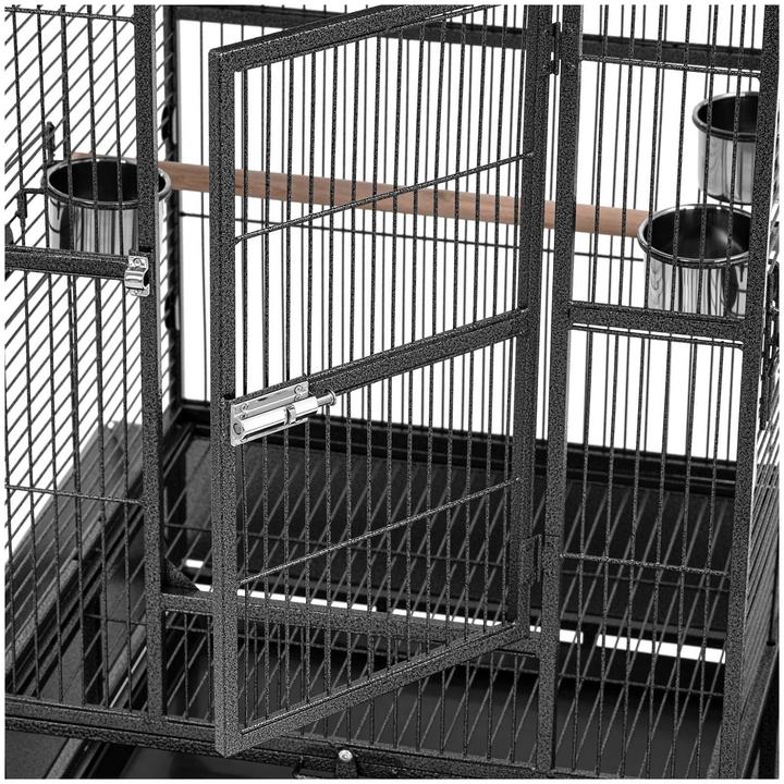 Produktbild Wiesenfield Vogelkäfig auf Rollen mit Zubehör & Unterbau 0 x 0 x 0 cm Vogelkäfig mit Ständer auf Rollen