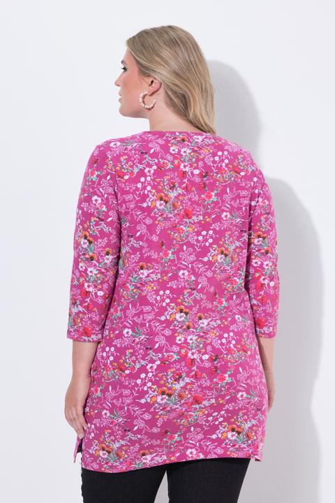 Image du produit Miamoda T-shirt long, motif minimaliste, message avec lettres en petits strass scintillants (52)