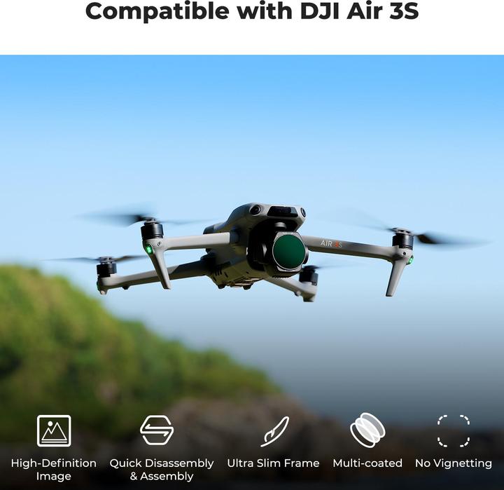 Produktbild K&F Concept CPL HD Anti-Reflexionsbeschichtung (Drohnen Filter, DJI Air 3s)