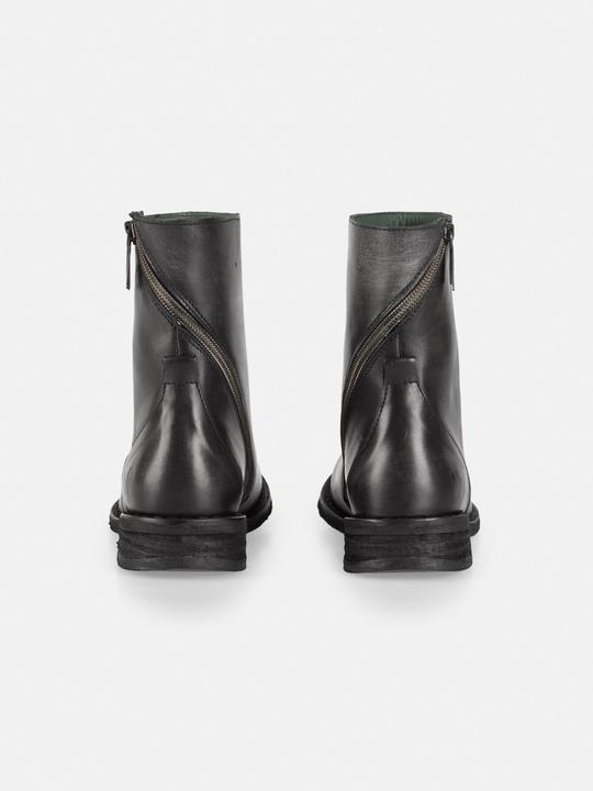 Image du produit Felmini GREDO D898 Bottes de motard à lacets en cuir noir avec une finition vintage. Ces bottes attrapent (39)