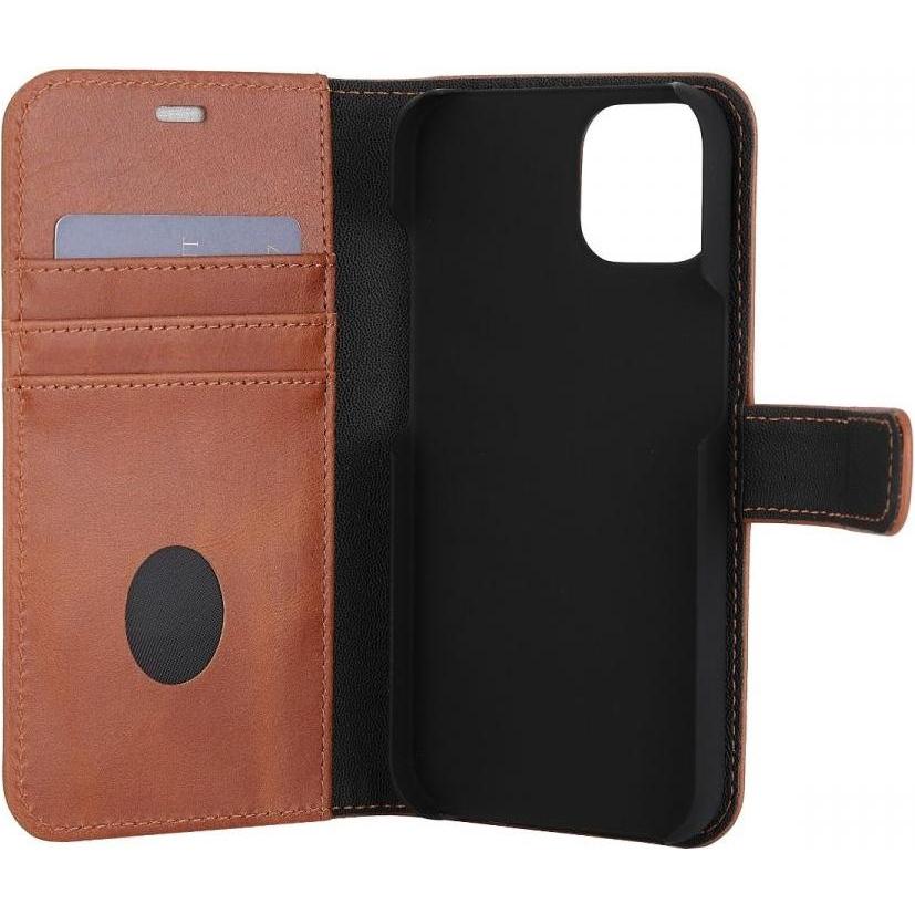 Radicover Radiation Protection Wallet Vegan Leather 2in1 iPhone 14 Exclusive Brown (Apple iPhone 14), Smartphone Hülle, ...