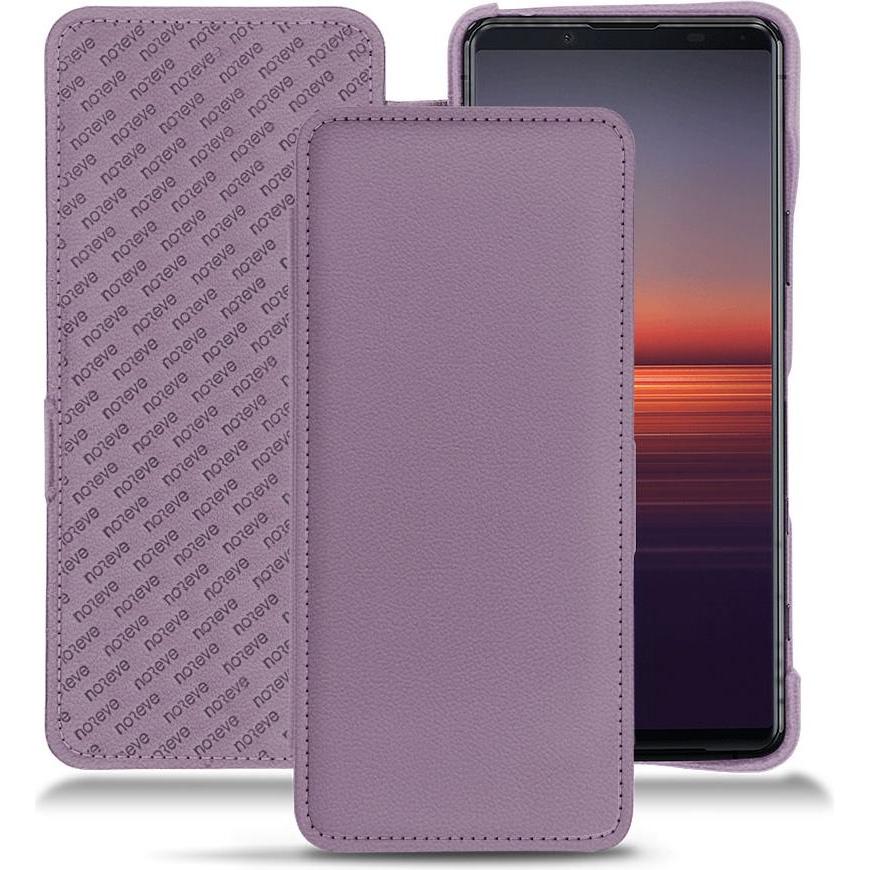 Noreve Lederschutzhülle horizontal (Sony Xperia 5 II), Smartphone Hülle, Violett