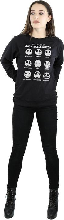 Actual product image Disney Womens/Ladies Nightmare Before Christmas The Many Faces Of Jack Sweatshirt (XXL)