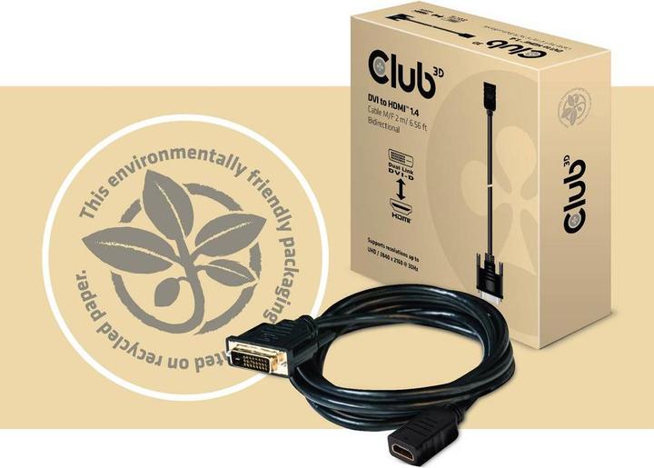 Produktbild Club 3D CAC-1010 DisplayPort to Dual Link DVI-I aktiver Adapter (USB, 6.10 cm)