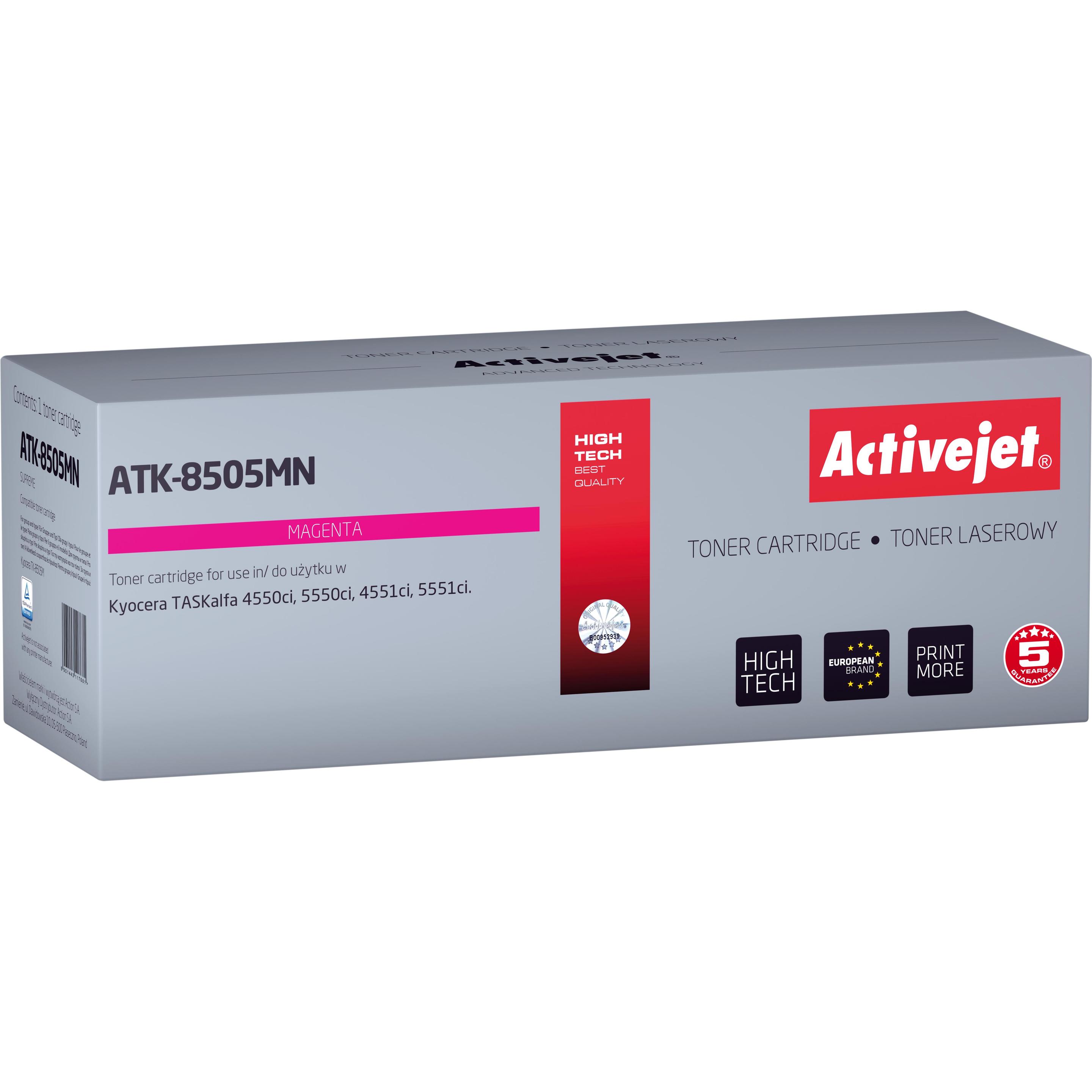 Activejet, Toner, ATK-8505MN Tonerkartusche (Ersatz für Kyocera TK-8505M Höchste 20000 seiten ) (M)