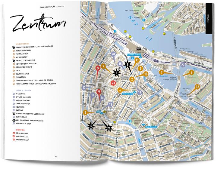 Produktbild GuideMe Travel Book Amsterdam – Reiseführer (Deutsch, Hallwag Kümmerly+Frey AG, Lara Rúnarsson, 2024)