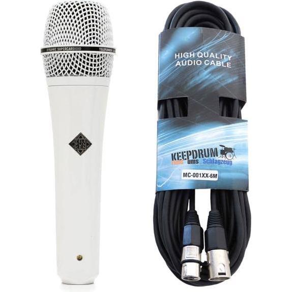 Thumbnail - Telefunken M80 Weiss dynamisches Mikrofon mit Kabel, Mikrofon