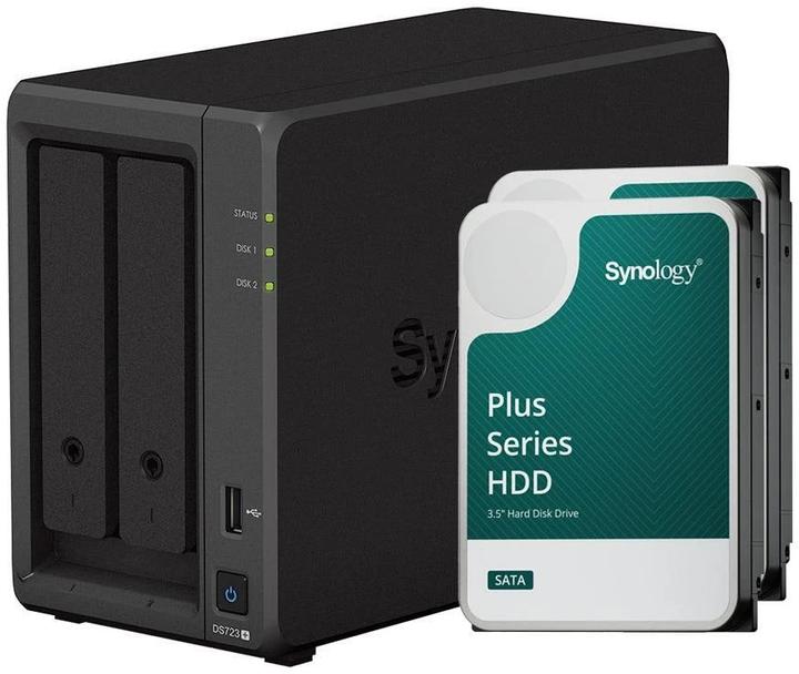 Actual product image Synology DS723+ (2 x 6 TB, Synology HAT 33xx)