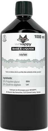 Actual product image Wevappy Pflanzenbasis DIY 50/50 - 1000ml
