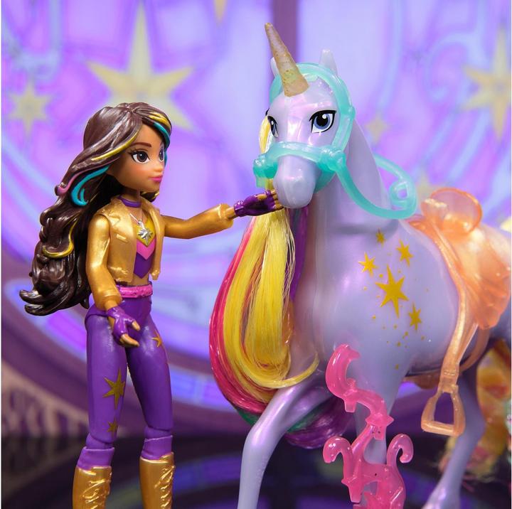 Actual product image Unicorn Academy - Sophia and unicorn Wildstar (with real mane and tail and brush)