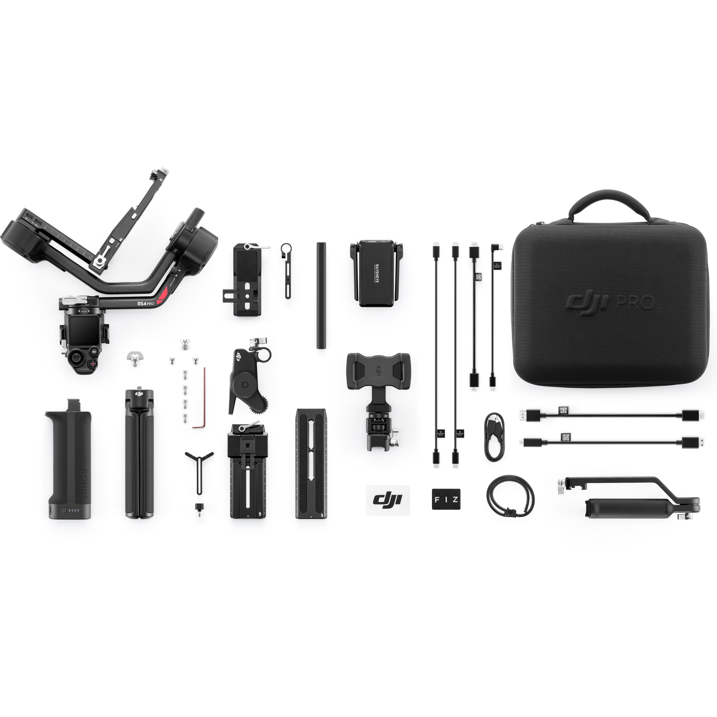 DJI RS 4 Pro Combo (Systemkamera, Spiegelreflexkamera, 4.50 kg), Gimbal, Schwarz