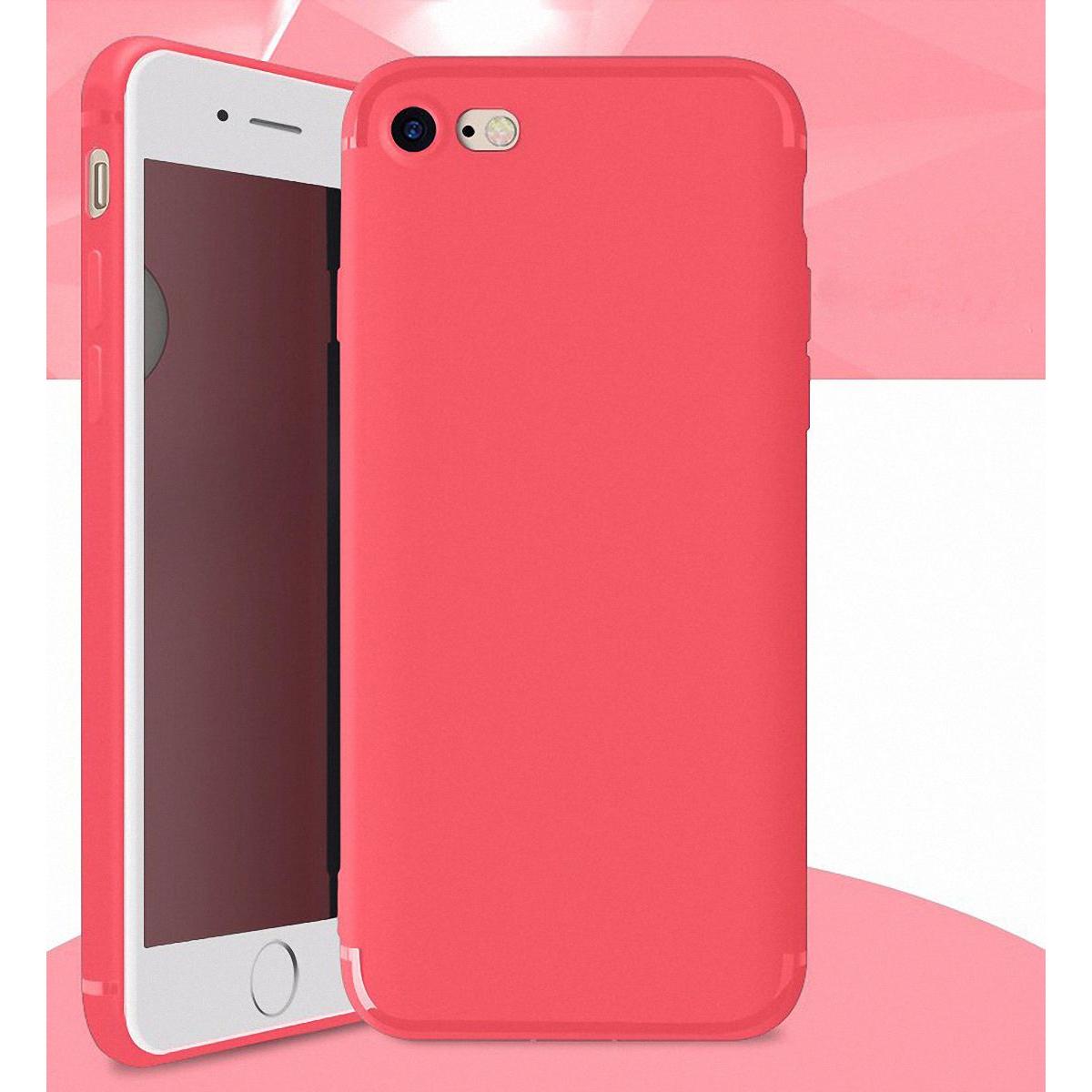 König Design TPU Silikon Case für Handy Apple iPhone 8 Cover Schutz Hülle Bumper Rahmen Pink (Apple iPhone 8), Smartphon...