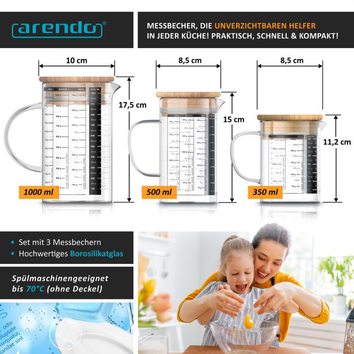 Produktbild Arendo Messbecher-Set (1000 ml)