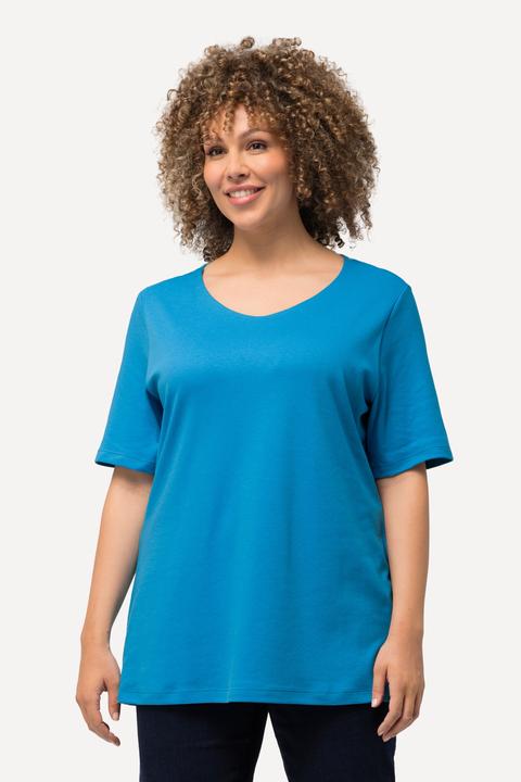Produktbild Ulla Popken Shirt, doppellagige Vorderseite, Slim, Rundhals, Halbarm (56)