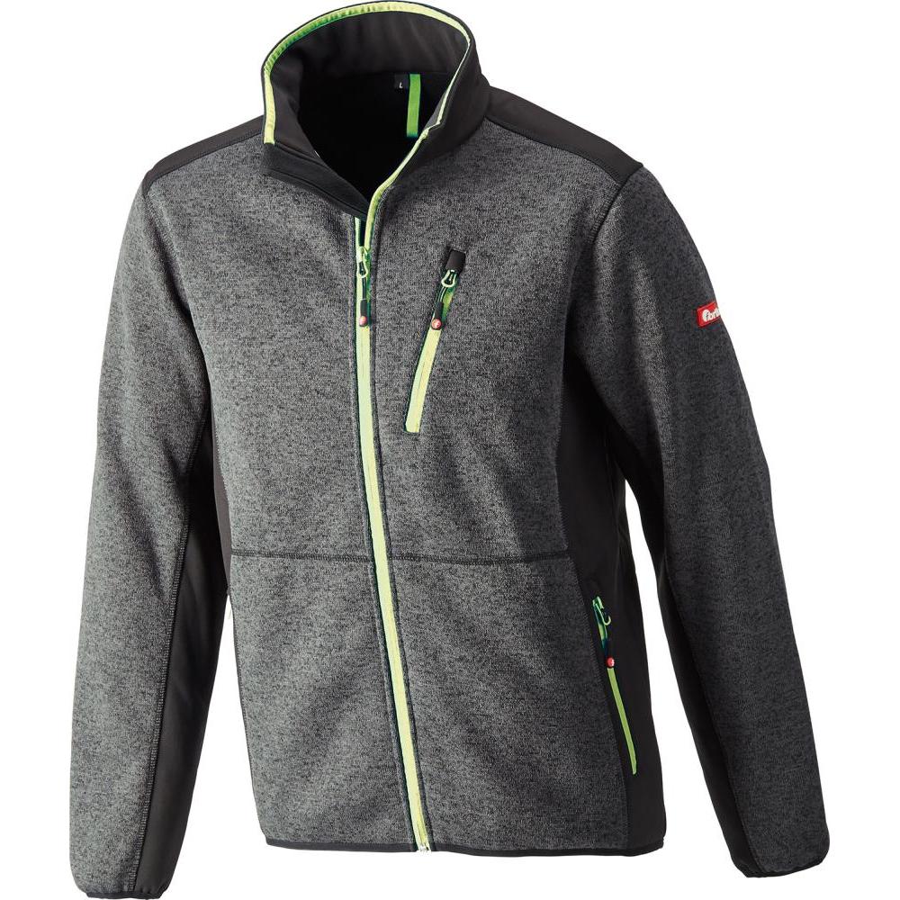 Magni, Arbeitsjacke, FORTIS Strickjacke Softshell Gr.2XL dunkelgr.-lime (XXL)
