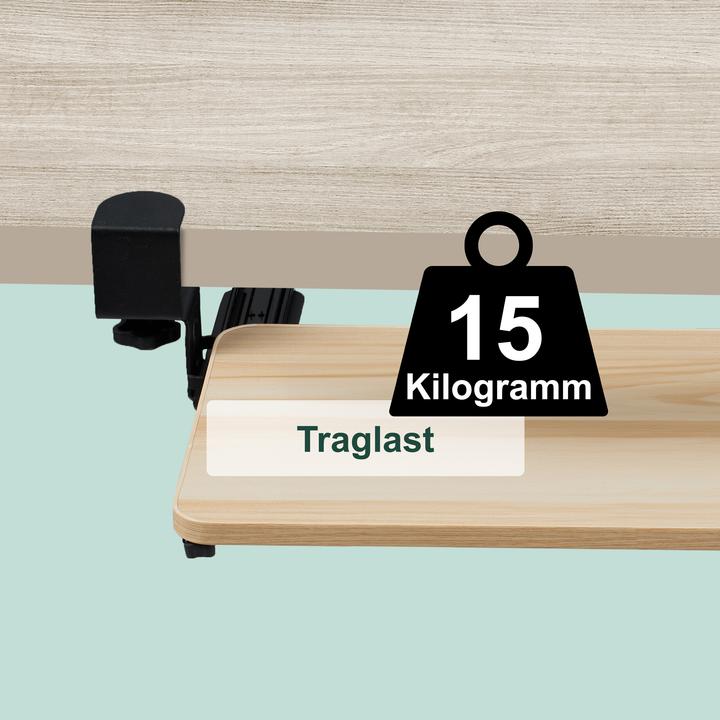 Actual product image Relaxdays Ausziehbare Tastaturablage zum Klemmen