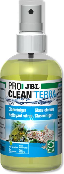 JBL Aquaristik und Terraristik ProClean Terra, Glasreiniger für Terrarien, 250 ml (Aquarium Reinigung, Tuch)