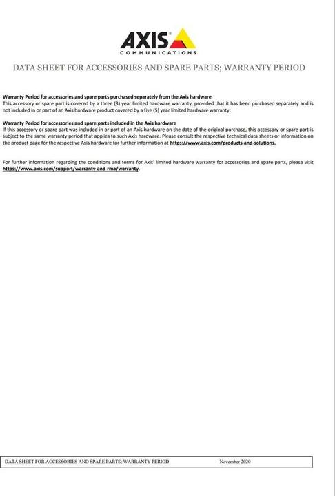 Produktbild Axis T85 Rackhalterungs Kit A