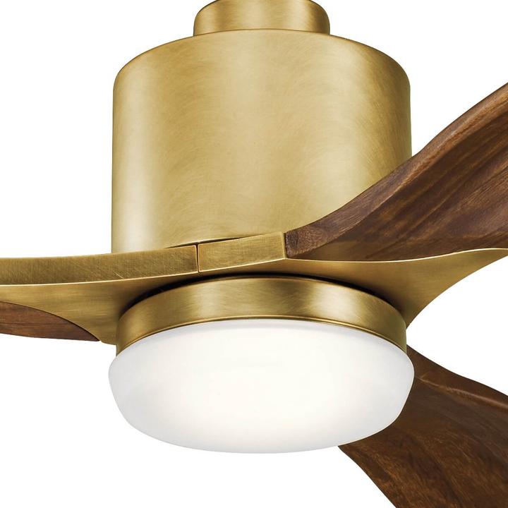 Actual product image Elstead Lighting Ridley II silent ceiling fan with LED light Ø132cm wood + remote control