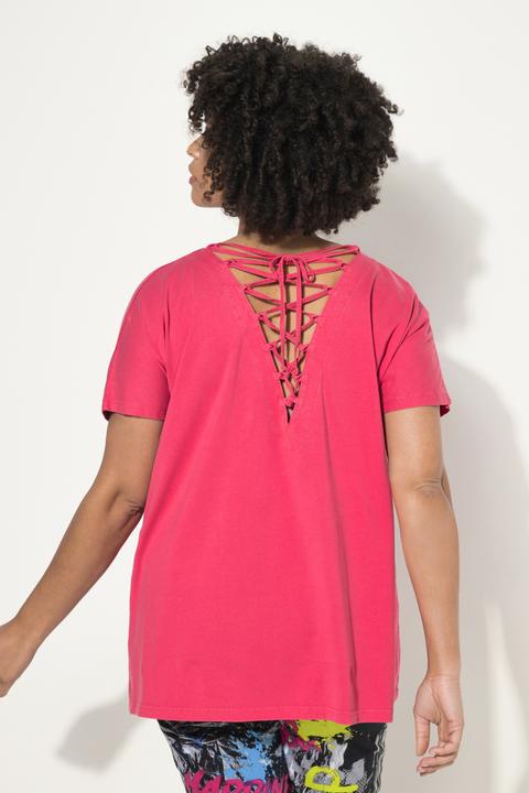 Produktbild Angel of Style T-Shirt, oversized, Rücken-Zierbändern, V-Ausschnitt, Halbarm (42)