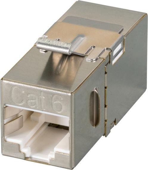 Actual product image EFB Elektronik Keystone flush mount adapter RJ45 STP, Cat.6A, 90° connection (Keystone module)