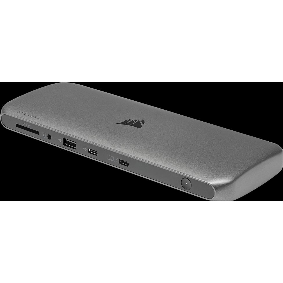 Thumbnail - Corsair TBT200 EU Version (Thunderbolt, 10 Ports), Dockingstation + USB Hub, Silber