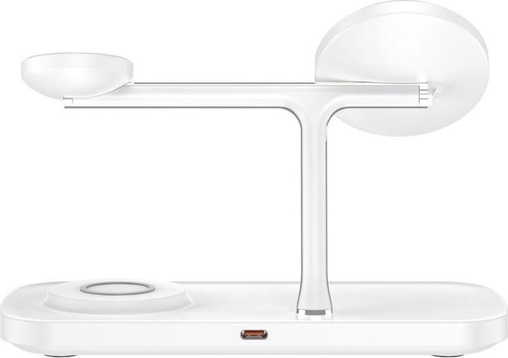 Productafbeelding Tech-Protect QI15W-A45 3in1 Wireless Charger with MagSafe for Apple Devices - White (15 W)