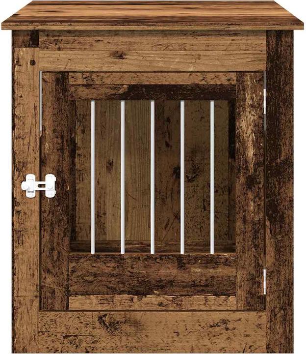 Actual product image vidaXL Furniture-style dog cage in reclaimed wood look 64.5x80x71 cm