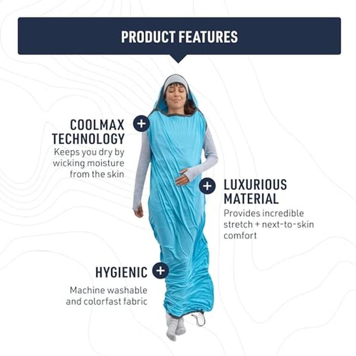 Actual product image Sea To Summit Breeze Sleeping Bag Liner Mummy with Drawcord (216 cm)