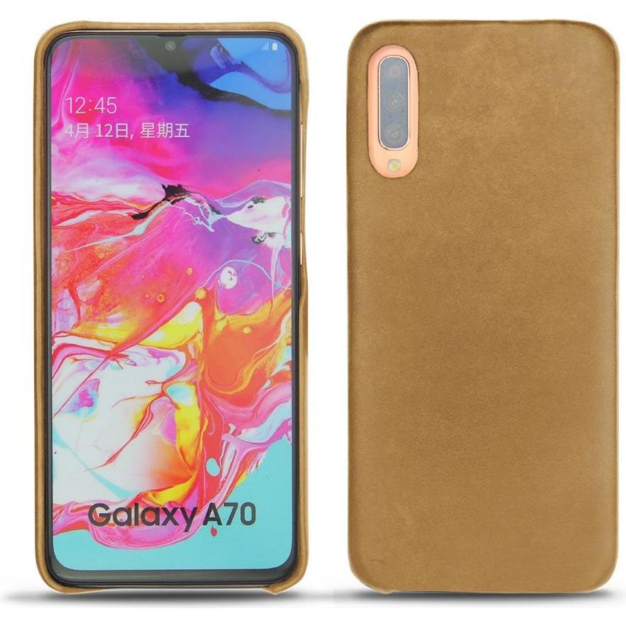 Noreve Lederschutzhülle (Samsung Galaxy A70), Smartphone Hülle, Braun