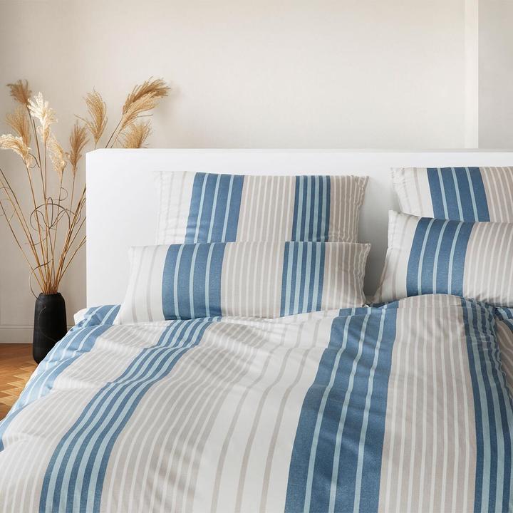 Produktbild Elegante Range dunkelblau (Bettwäsche Set, 155x220 cm + 80x80 cm)