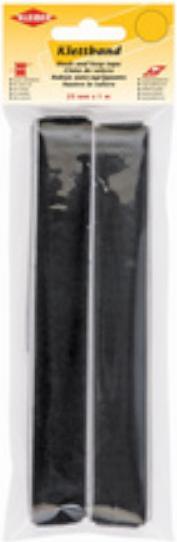 Kleiber Bande Velcro, autocollante, noire (25 mm)