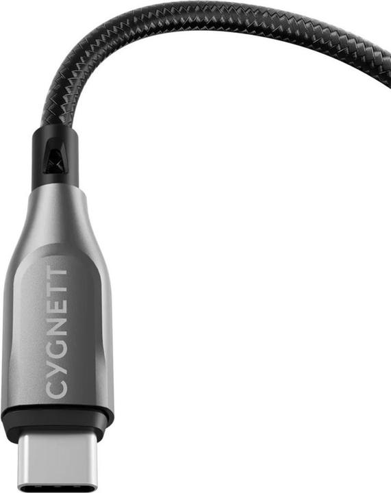 Productafbeelding Cygnett Gepantserde USB-C naar USB-C 60W snellaadkabel USB 2.0 (2m, zwart) (2 m, USB 2.0, 60 W)