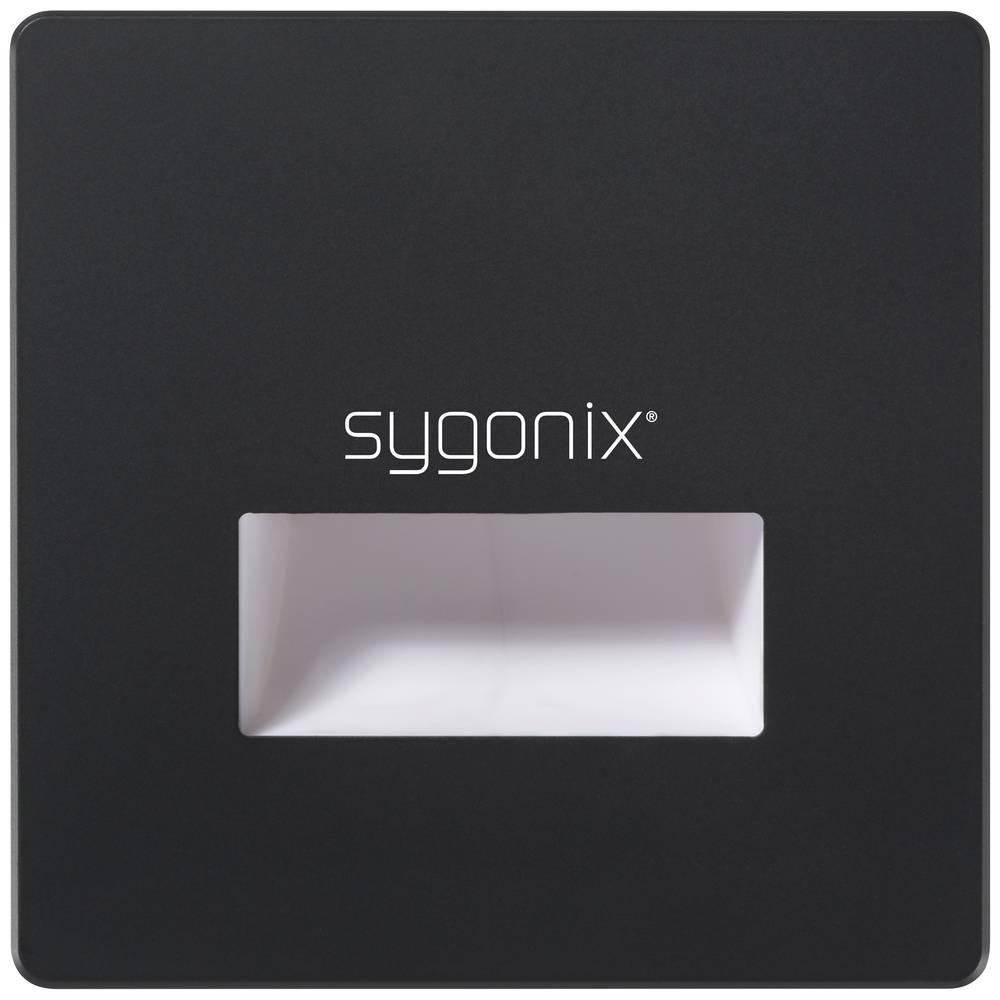 Thumbnail - Sygonix, Wandleuchte + Deckenleuchte, SY-6179432 LED-Wandeinbauleuchte 1.2 W LED Schwarz (45 lm)