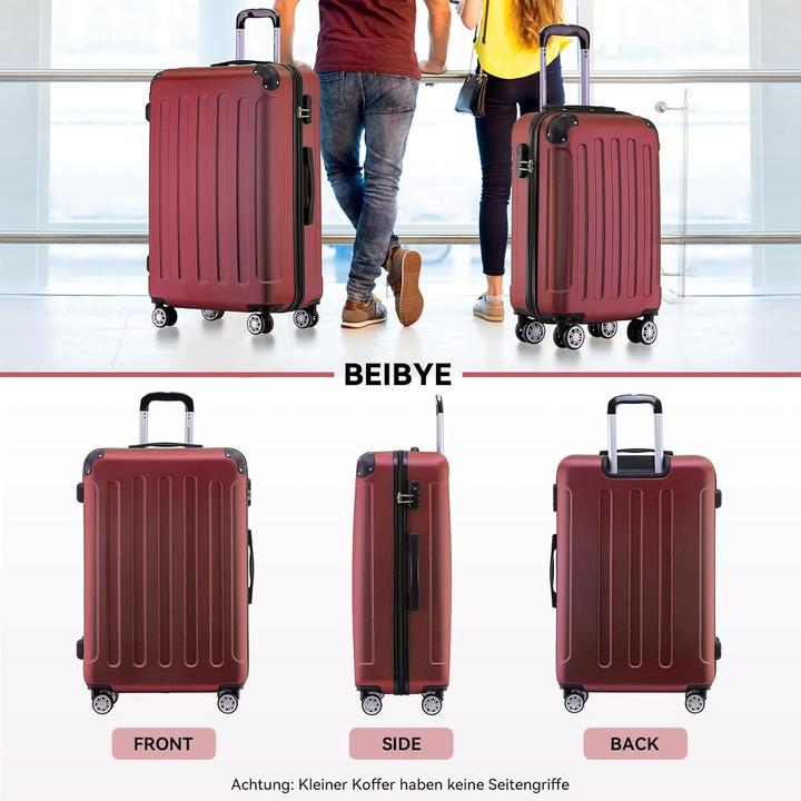 Actual product image Beibye 3-teiliges Hartschalenkoffer-Set (110 l)
