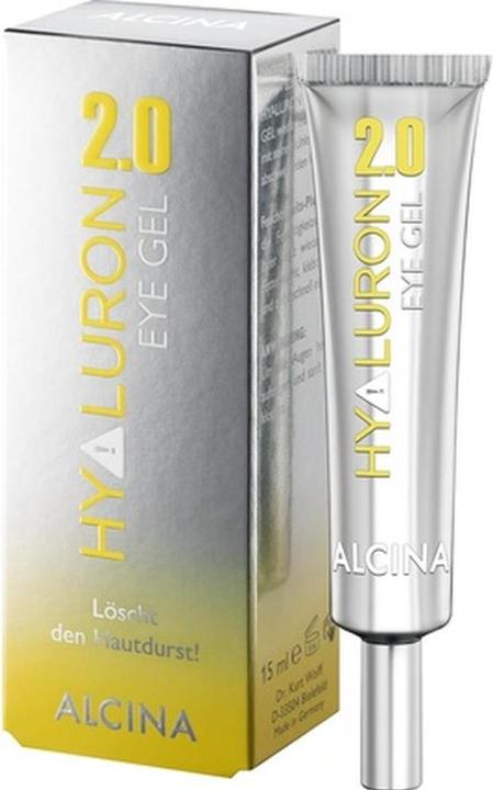 Produktbild Alcina Hyaluron 2.0 Augen-Gel Füllt Augenfältchen (Augenpflege Gel, 15 ml, Tag + Nacht)