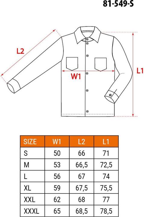 Nährwerte und Zutaten Neo Koszula robocza (Koszula robocza DENIM, rozmiar S) (S)