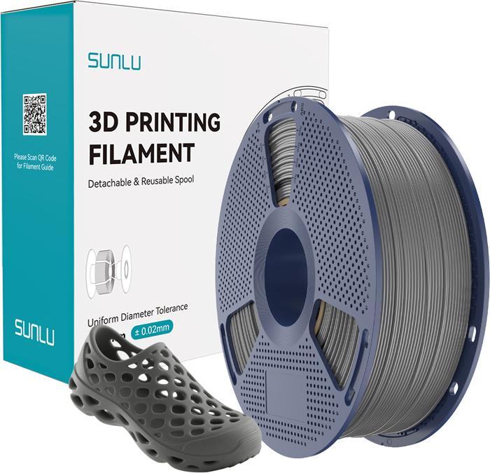 Sunlu TPU 95A-Filament (grau) (1.75 mm, 1000 g)