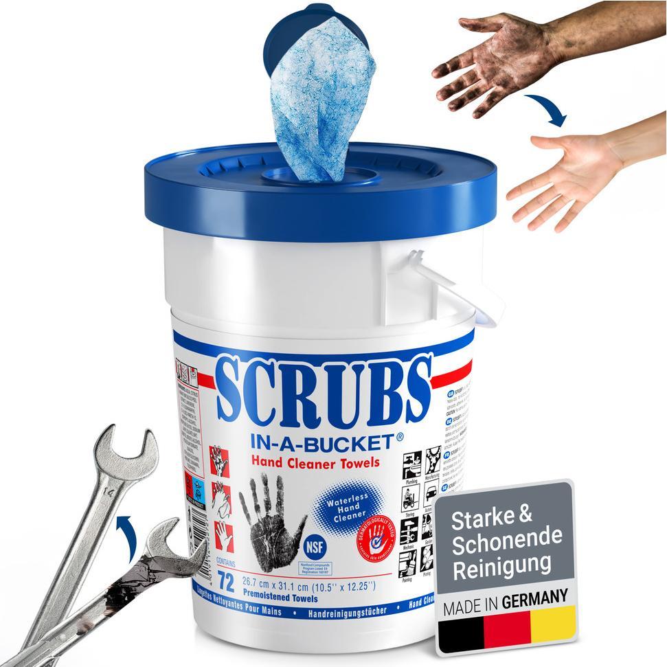 Thumbnail - Kleinmann Feuchte Reinigungstücher Scrubs, Reinigungsutensil, Blau