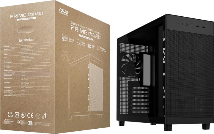 Immagine prodotto ASUS Geh PRIME AP303 TG BLACK (ATX, mATX, Mini-ITX)