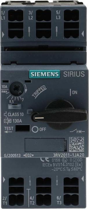 Actual product image Siemens Circuit breaker for motor protection 10A
