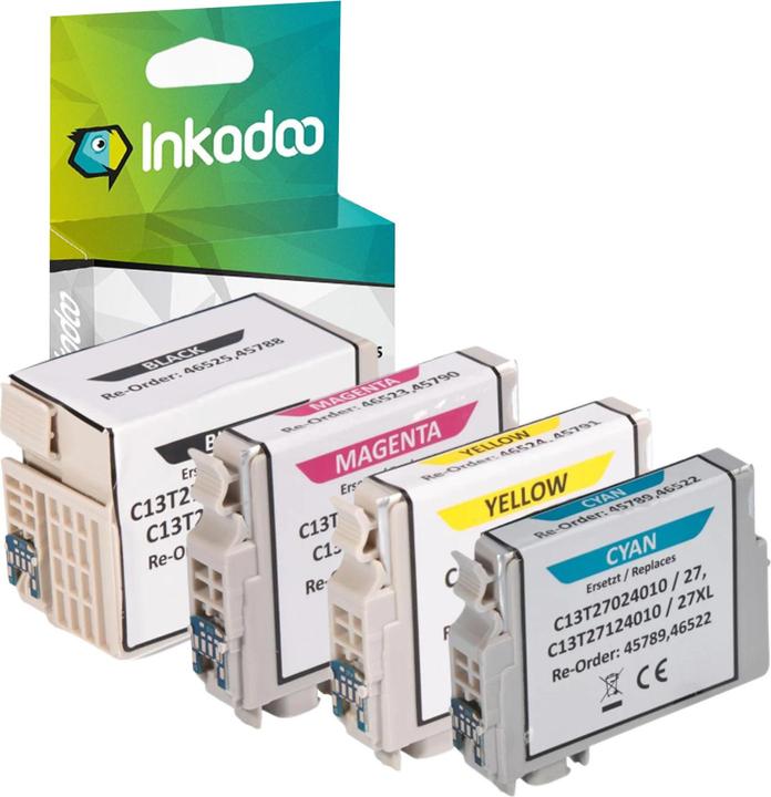 Produktbild Inkadoo Druckerpatronen kompatibel mit Epson C13T27144010 / 27XL Tintenpatrone