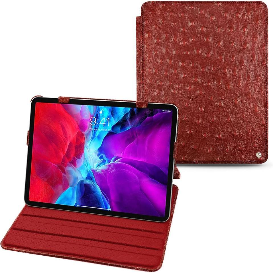 Noreve Lederschutzhülle horizontal (iPad Pro 12.9 2020 (4. Gen)), Tablet Hülle, Rot