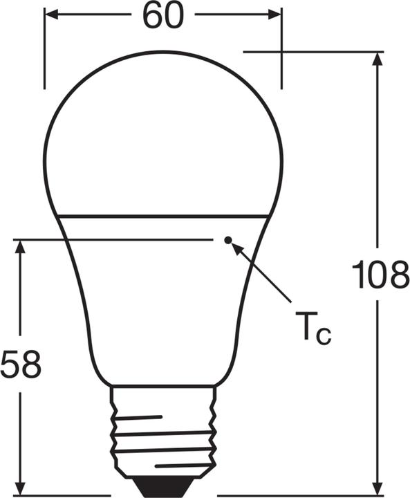 Immagine prodotto Osram Sensore di luce diurna a LED Classic A (E27, 8.80 W, 806 lm, 1 x, F)