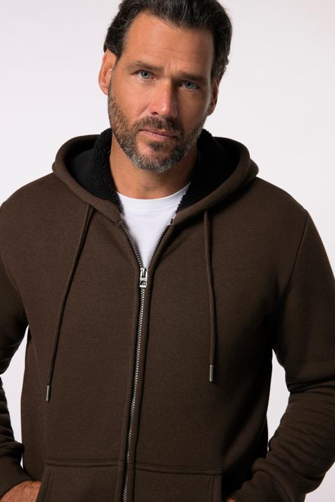 Immagine prodotto JP1880 Giacca per l'outdoor in felpa con cappuccio, fodera di teddy e zip, fino alla tg. 8XL (XXL)