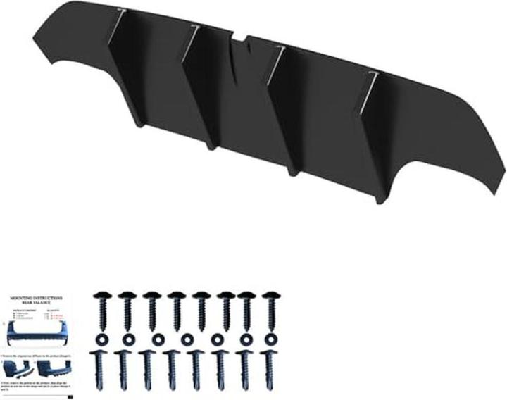 Produktbild One Way Oneway Achterbumperskirt (Diffuser) compatibel met Opel Astra L HB 2021- - Glanzend zwart