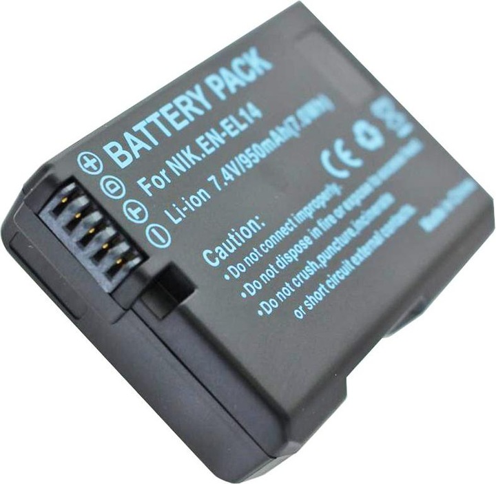 Image du produit AccuCell Accu Nikon D3300, EN-EL14A, EN-EL14, EN-EL14e (Batterie)
