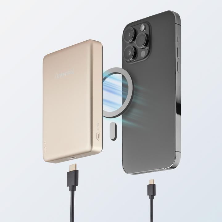 Actual product image Intenso Magn. Wireless Powerbank MW10000 10000 mAh Champagne (10000 mAh, 20 W, 37 Wh)