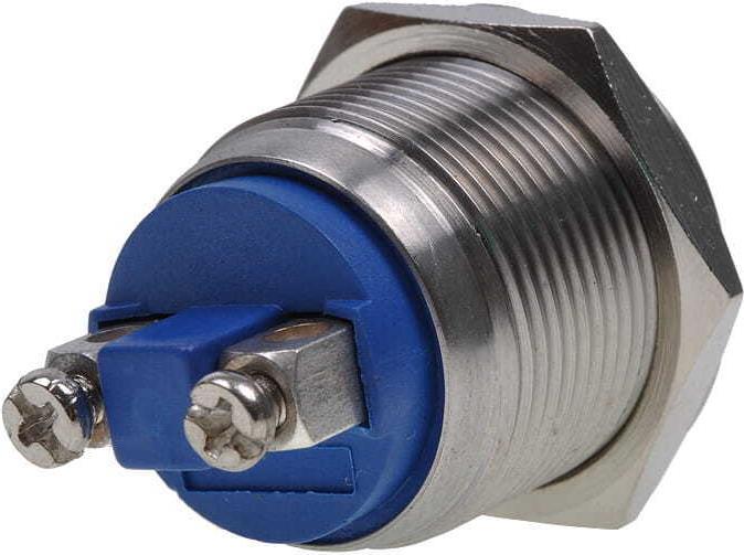 Produktbild Phobya Vandalismus / Klingeltaster 19mm Edelstahl - ohne Beleuchtung mit Schraubkontakten