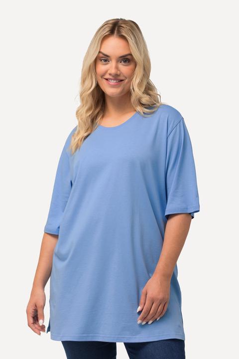 Actual product image Ulla Popken Basic Round Neck Short Sleeve Relaxed Fit Tee (62)